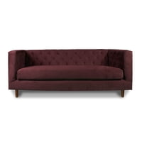 Latam Home - Sofa Brescia 3 C Tela Velvet Vivian Burdeo