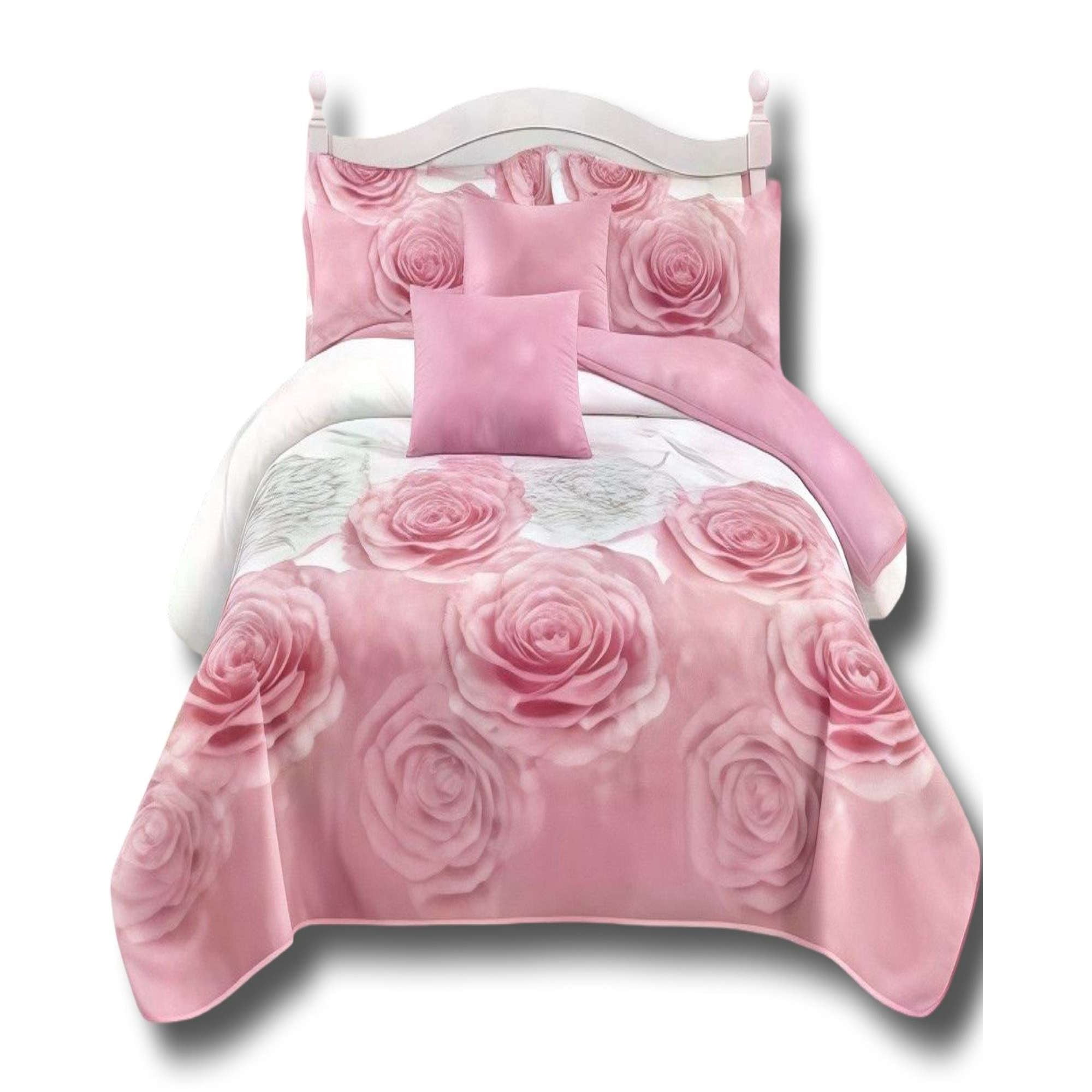 Alonso - Set De Cama De 9 Piezas Incluye Cubrecama Mas Juego De Sabanas Mas Cortinas 02