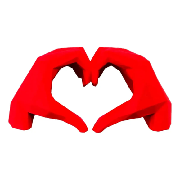 Figura Símbolo de manos de corazón