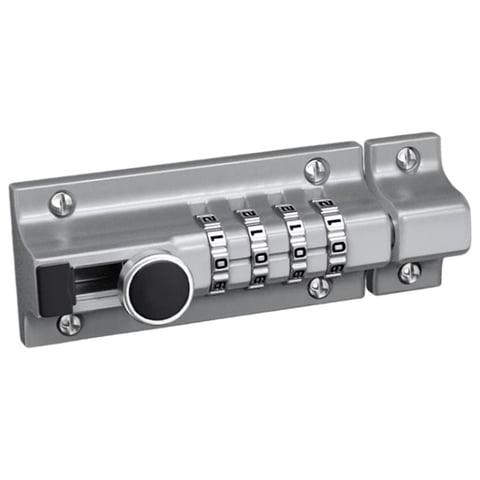 Magideal - Pernos Combinados, Pernos Cilíndricos Combinados De Aleación De Zinc, Pestillos Deslizantes Con Configuración De Contraseña, Para Almacenes, Garajes, Plata