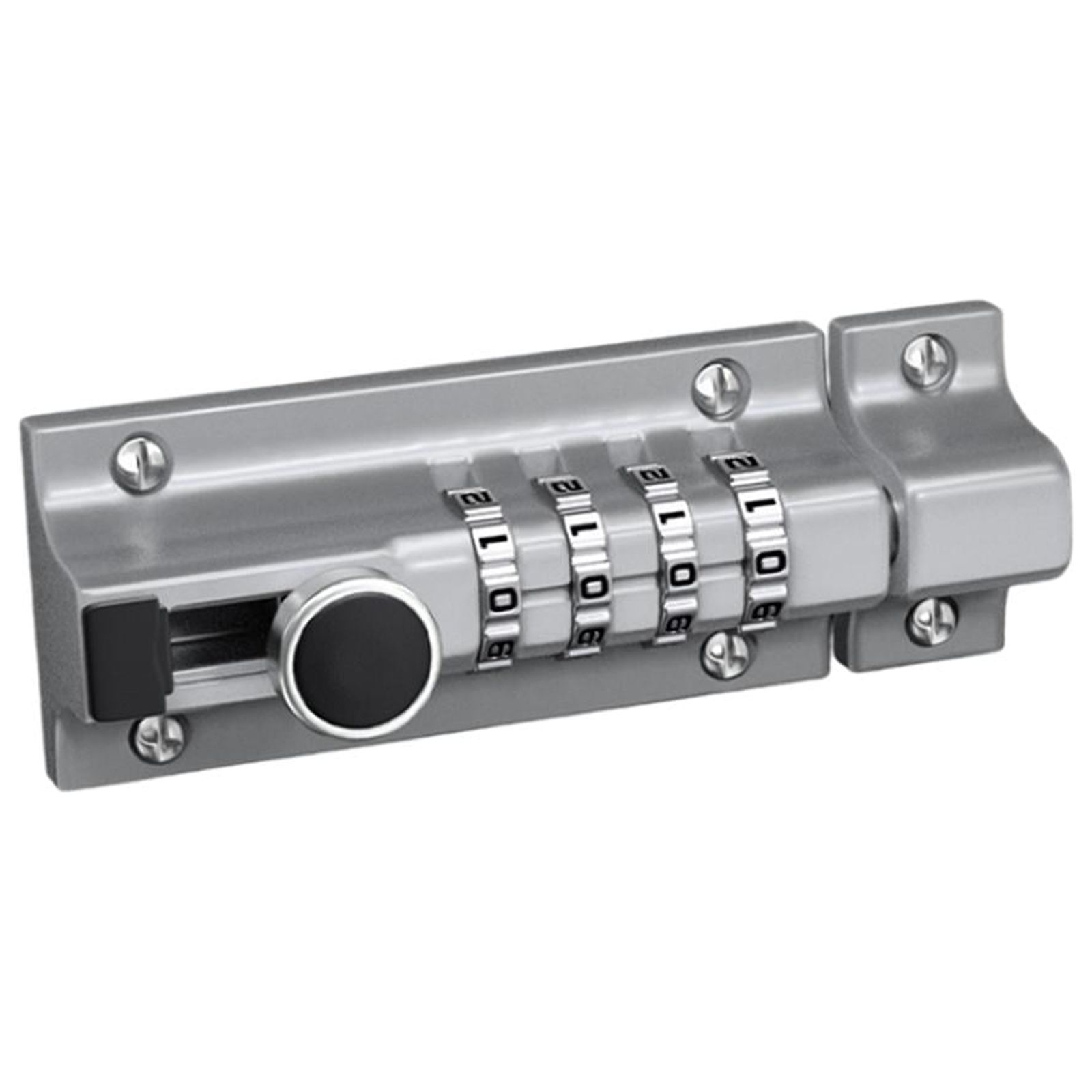 Magideal - Pernos Combinados, Pernos Cilíndricos Combinados De Aleación De Zinc, Pestillos Deslizantes Con Configuración De Contraseña, Para Almacenes, Garajes, Plata