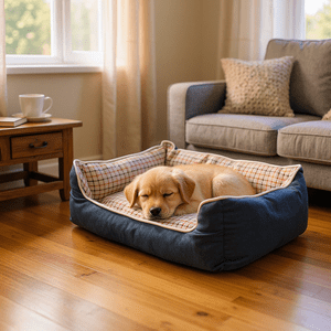 Bloccare - Cama Para Mascotas Espuma - Talla M (Azul) 60 X 50 X 15 Cm