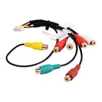 Magideal - Adaptador De Arnés De Cableado Rca De Fácil Instalación, Conector De Radio, Conjunto De Cable Rca, Arnés De Cableado Para Audio Y Video De Automóvil P