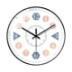 thumbnail image 3 of Reloj De Pared Silencioso Relojes Decorativos De 8 Pulgadas Para Paredes Para Dormitorio Oficina En Casa Borde Negro B, 3 of 3