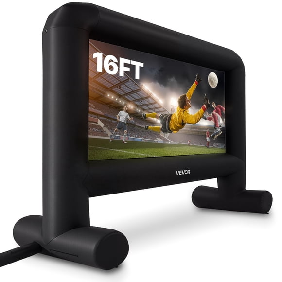 Pantalla de cine inflable VEVOR de 16 pies 16:9 para exterior