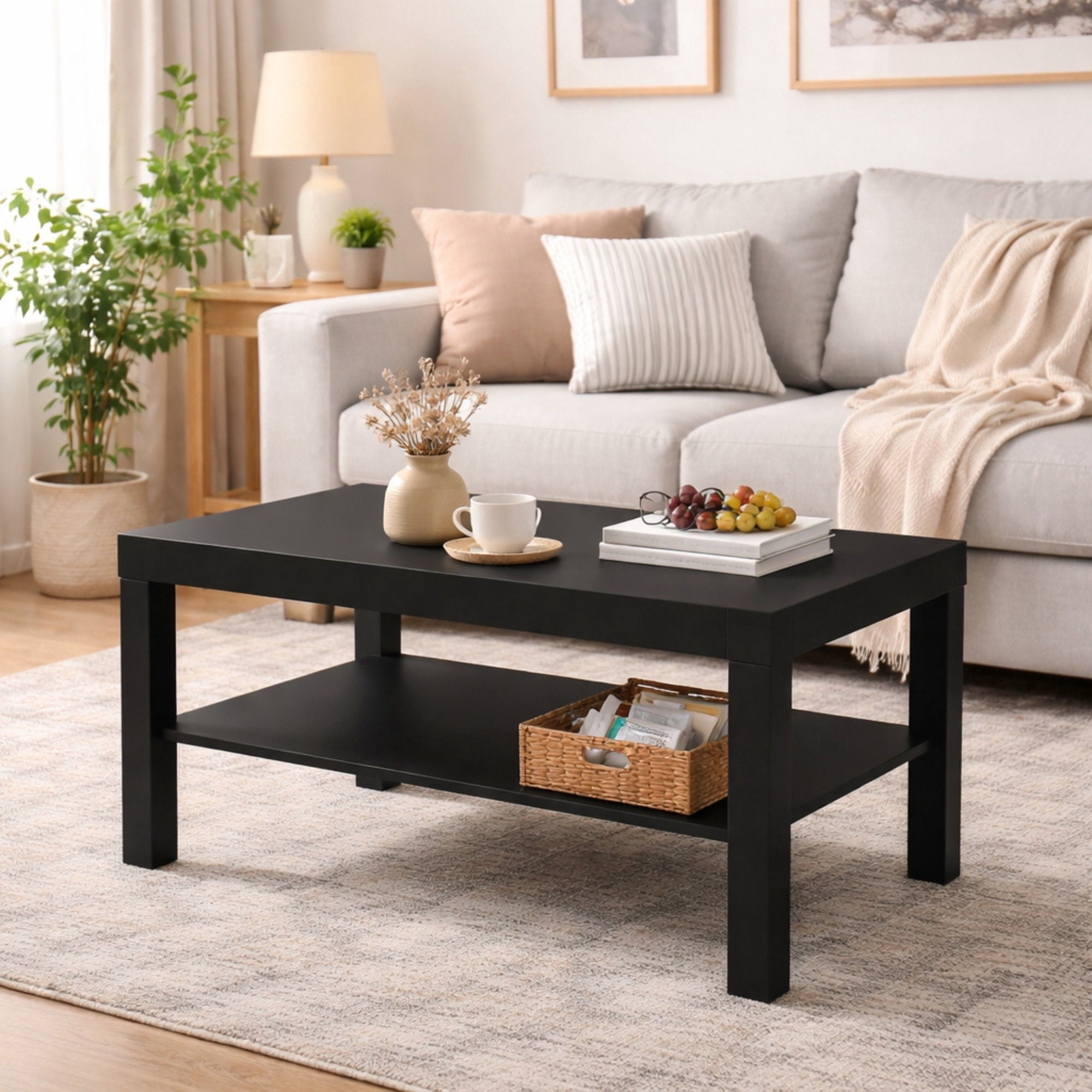 Mainstays - Mesa Centro Axis 90X45 Cm Negro