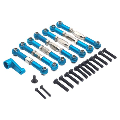 Bothyi - Repuestos De Varilla De Tracción Rc Para Wltoys 144010 1/14 Accesorios De Bricolaje Azul