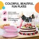 thumbnail image 5 of Platos llanos de plástico Exquisite Party Pink, 23 cm, 50 unidades, 5 of 7