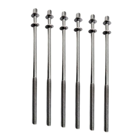 Bothyi - 6 Uds Varillas De Tensión De Tambor M5 Tornillos De Montaje De Lengüeta De Tambor Para Accesorios De Percusión Construir M5X110Mm