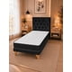 thumbnail image 3 of Cama 1 Plaza Completa Box Europea Felpa Negra, 3 of 6