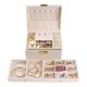 thumbnail image 3 of Caja de Accesorios de 3 Capas REGALWOVEN, Organizador de Accesorios de Cuero PU con Cajón Blanco, 3 of 7