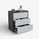 thumbnail image 1 of Gabinete metálico bajo con ruedas 3 cajones - TC-10 black & gray, 1 of 3
