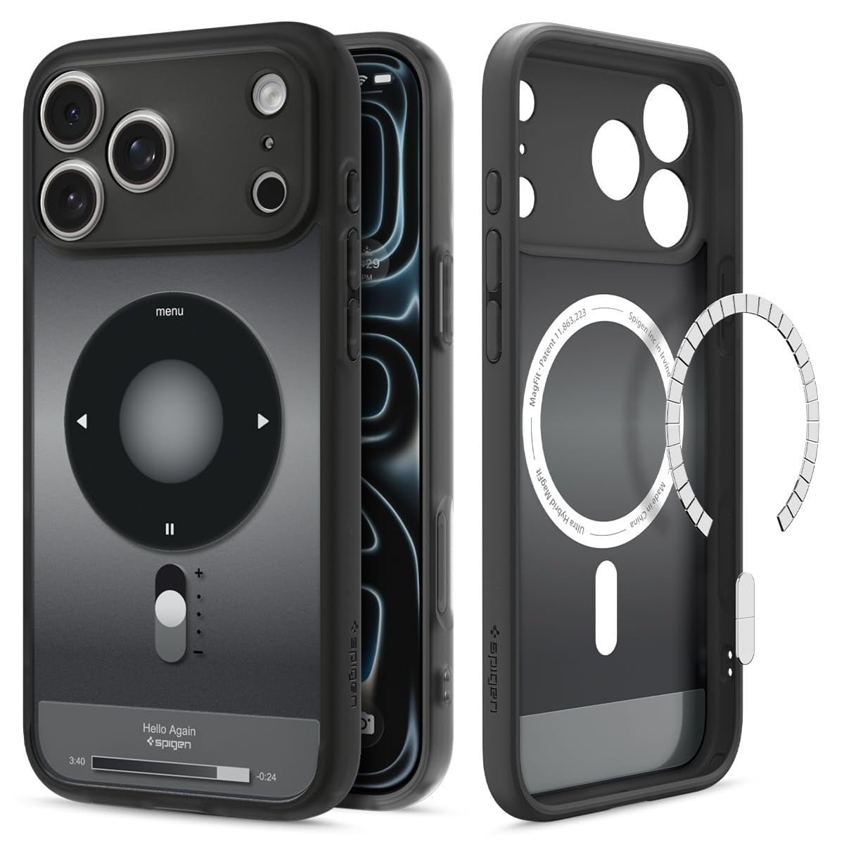 Funda Para Celular Spigen Ultra Hybrid Magfit Iphone 17 Pro Negra