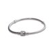 thumbnail image 1 of Pulsera PANDORA Moments con cierre de barril y cadena serpiente de plata de ley, 21 cm, 1 of 3