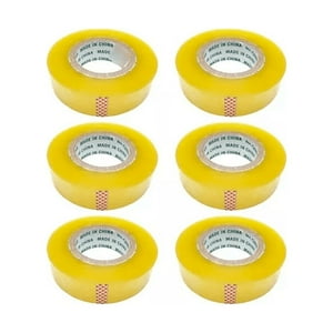 Genérico - Pack 6 Cintas Embalaje Transparente 300 Mtrs Reales 48Mm