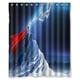 thumbnail image 1 of Cortina de ducha Thor Lightning con ganchos (60 x 72 pulgadas), 1 of 3