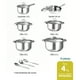 thumbnail image 2 of Batería o Juego de Ollas Cocina 15 Pzs Acero Inoxidable Antiadherente, 2 of 10