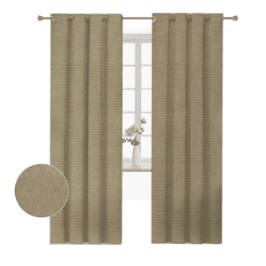Clems - Pack 2 Cortina Jacquard Tradicional 140X225Cm Taupe