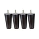 thumbnail image 2 of 4pcs Forma De Cono De Eucalipto Muebles De Madera Maciza Sofá Patas Negras 4 * 6 * 12cm, 2 of 4