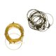 thumbnail image 1 of 40pcs rebordear pendiente del aro del oído del alambre del oído joyería que hace hallazgos bronce dorado, 1 of 3