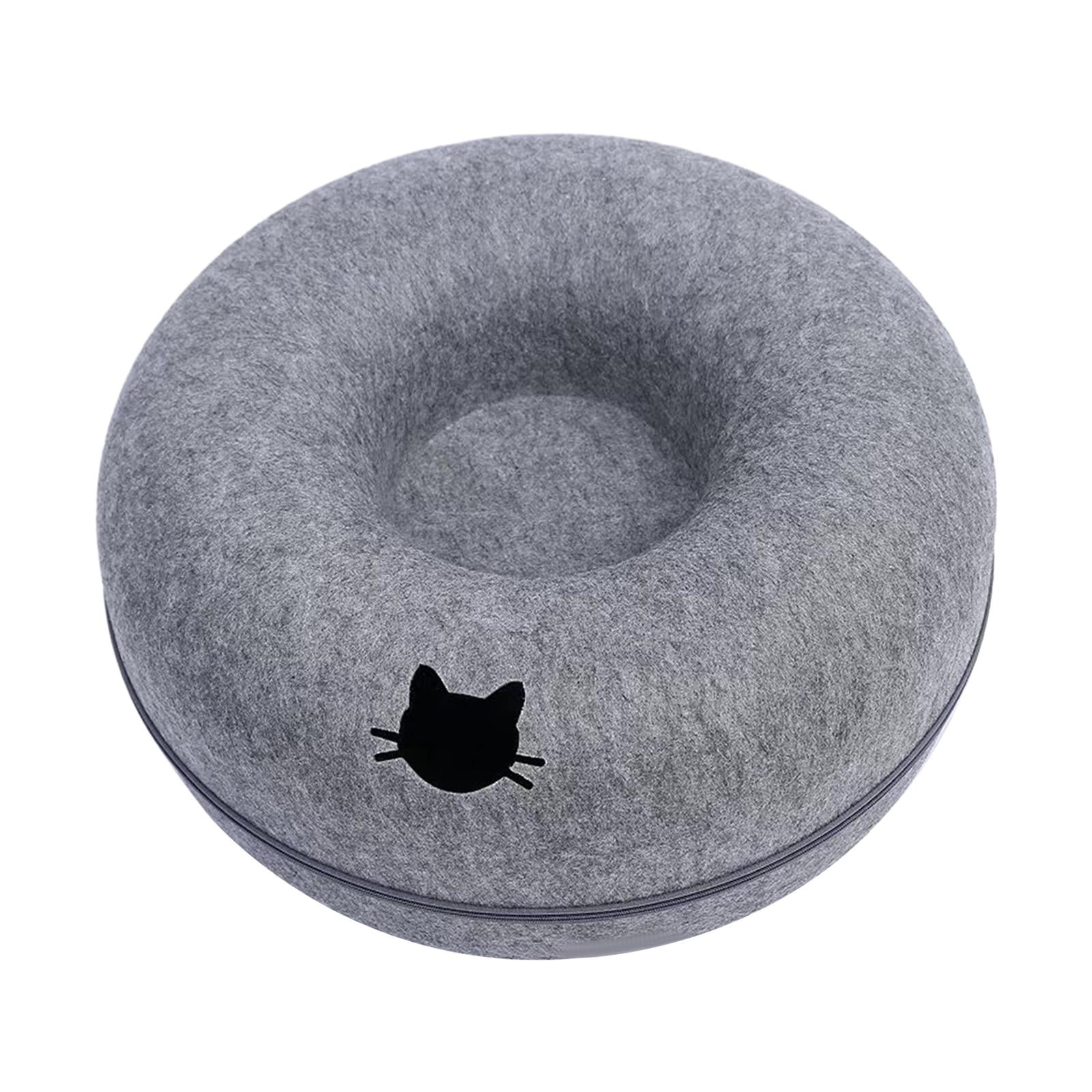 Ioensy - Cama Túnel Para Gatos Cremallera Resistente A Los Arañazos Para Gatos De Interior Condominio Desmontable Azul Oscuro 50 Cm