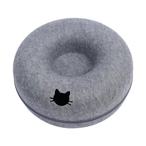 Ioensy - Cama Túnel Para Gatos Cremallera Resistente A Los Arañazos Para Gatos De Interior Condominio Desmontable Azul Oscuro 50 Cm