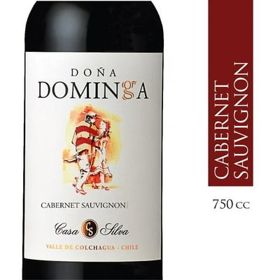 Vino Tinto Cabernet Sauvignon Reserva Botella 750 Ml Doña Dominga