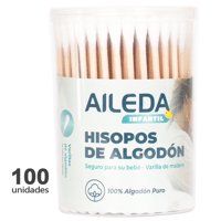 Aileda Cotonitos Algodón Con Varilla De Madera 100U Full Palitos Cotonitos Varitas De Algodon