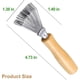 thumbnail image 4 of 2 cepillos limpiadores para el cabello, herramienta limpiadora para peines, mini cepillo para eliminar la suciedad con rastrillo de alambre metálico y mango de madera para salón y hogar., 4 of 7