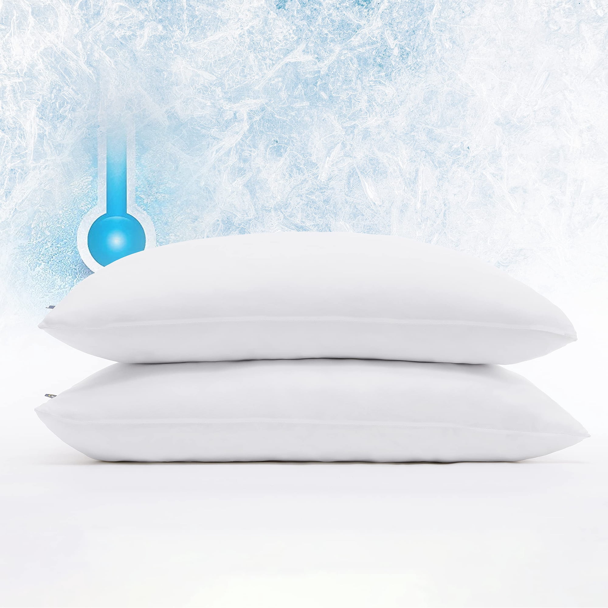 Paquete De 2 Protectores De Almohada Serta Power Chill Cooling, Color Blanco
