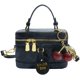 thumbnail image 1 of Bolso bandolera acolchada vintage marrón mujer pequeño neceser asa superior caja, 1 of 6