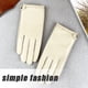 thumbnail image 3 of Guantes de piel auténtica para mujer, de primavera y otoño, finos, para pantalla táctil, para conducir, ciclismo, coche eléctrico, sencillos, de moda, cortos, de primera capa, de piel de oveja., 3 of 5