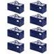 thumbnail image 1 of Bolsas de mudanza VENO, paquete de 8 con correas para mochila, resistentes, azules, 1 of 7
