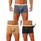 thumbnail image 1 of INSPIRE CHIC Paquete de 3 bóxers para hombre, clásicos sólidos, transpirables, ropa interior diaria 28 1 negro 1 gris 1 caqui, 1 of 5