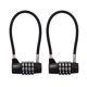 thumbnail image 1 of Candado de cable NBYT 3/16" Diámetro 18 cm 4 dígitos Negro, 1 of 5