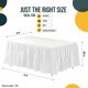thumbnail image 4 of Cobertura desechable para mesa Exquisite blanca - Paquete de 12 - 74 cm x 4,27 m, 4 of 7