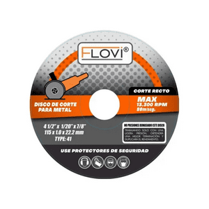 Set 25 Discos De Corte Marca Flovi Para Metal 115 X 1 Mm