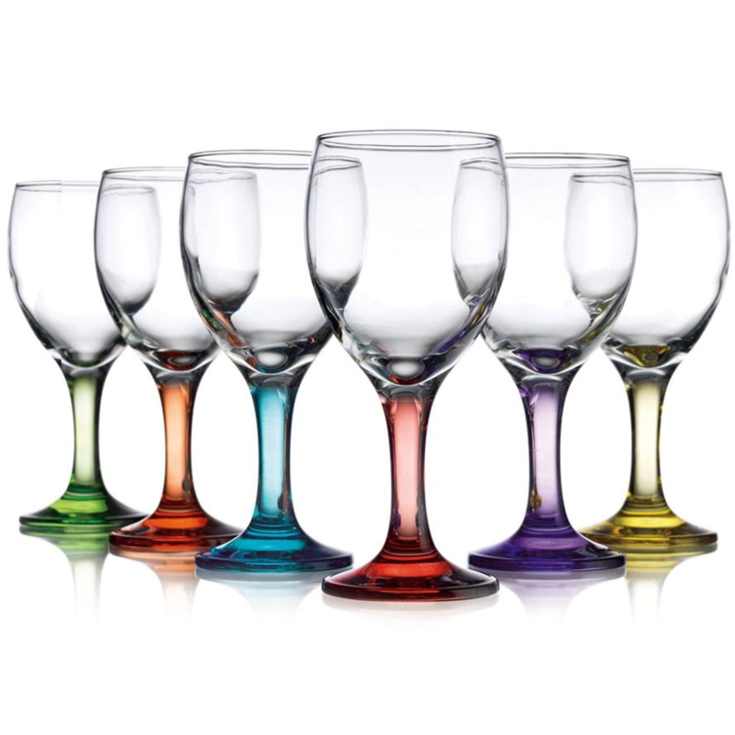 Cristar - Display 6 Copas Vino Versalles Pie Color 300ml Multicolores
