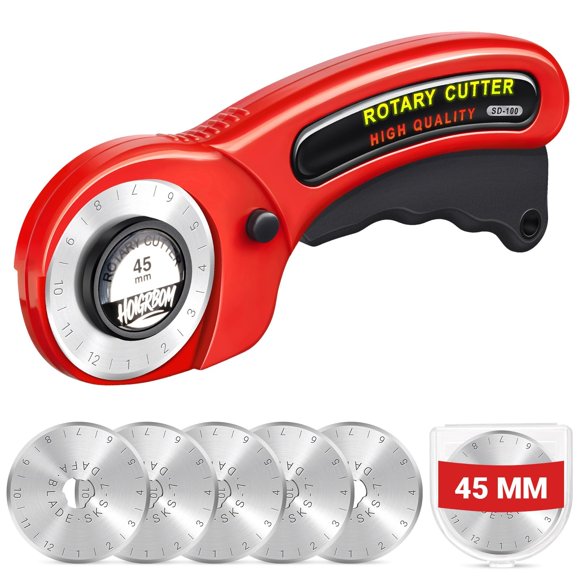 Cortador Rotativo HOIGRBOM 45 mm + 5 Cuchillas Ergonómicas