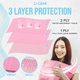 thumbnail image 2 of Baberos dentales JJ CARE, 125 unidades, impermeables, 3 capas, rosas, 13 x 18 cm, 2 of 9