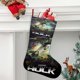 thumbnail image 2 of Hulk Tema: Calcetines de Navidad, fino lino blanco para colgar en escaleras y chimenea, decoración navideña para el hogar, regalo de Navidad. 54cm × 38cm, 2 of 5