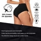 thumbnail image 2 of Ropa interior Molasus para mujer, algodón suave, cintura alta, color negro, 4XL, 2 of 5