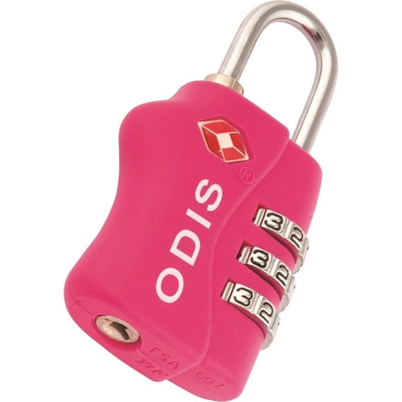 Candado TSA 33mm Rosado bt Bronce Con Protección Plástica Odis