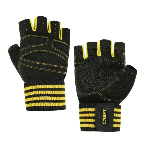Guantes Gym Deportivos Overfit Talla L Pesas Fitness Negro L