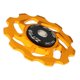 thumbnail image 1 of 11t bicicleta rodamiento de cerámica jockey wheel polea rodillo rear desviador de oro, 1 of 3