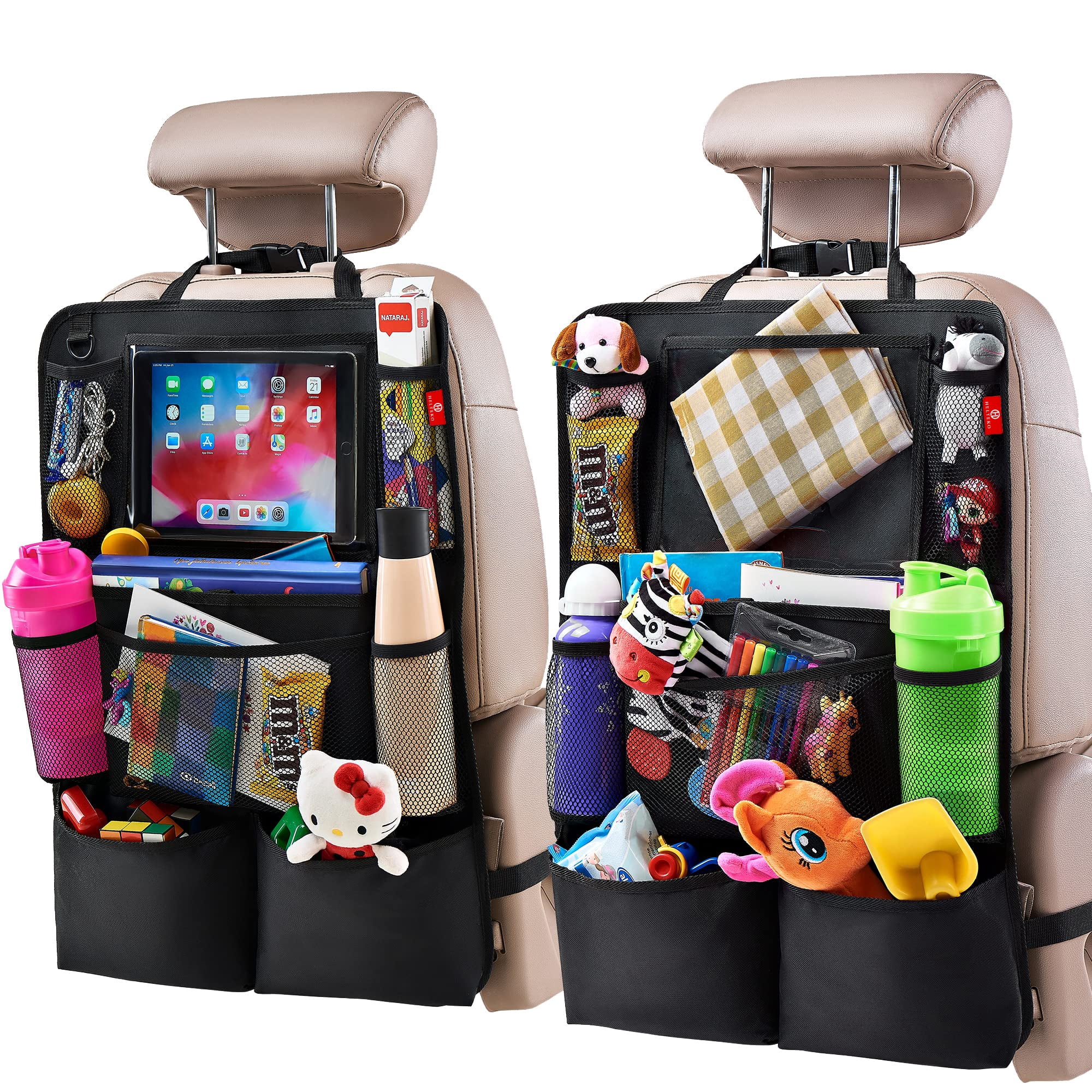 Organizador Para Asientos Traseros De Coche Helteko Kick Mats Con Soporte Para Tabletas
