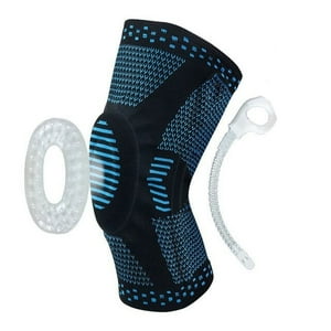 Rodillera Deportiva De Comprension Con Soportes Laterales Y Frontal, Gym, Crossfit - Talla L Celeste Recovery
