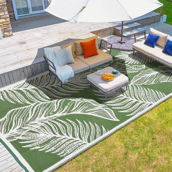 Alfombra de exterior wikiwiki 244 x 305 cm impermeable y reversible