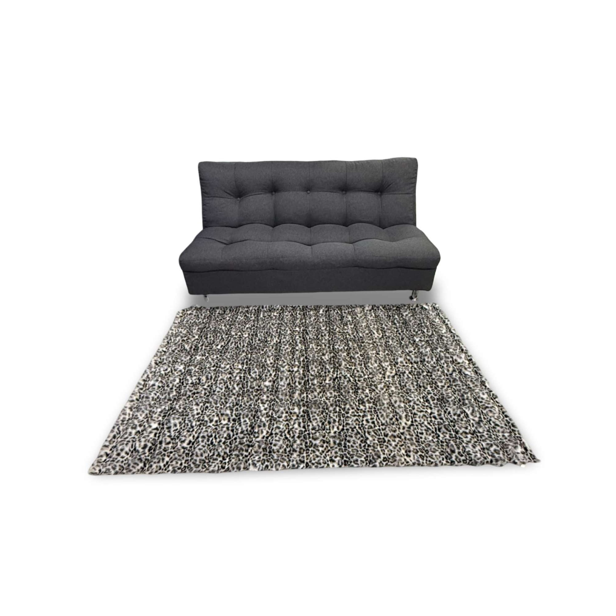 Tengfei - Alfombras Imitación Piel De Conejo Animal Print Oscuro