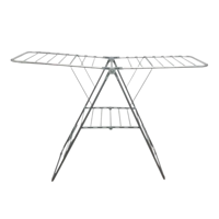 Genérico - Tendedero Plegable Acero Inoxidable Gris Oscuro